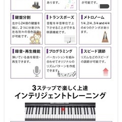 SunRuck 電子キーボード プレイタッチ フラッシュ61 SR-DP04【KK9N0D18P】の画像