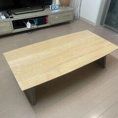 木目ローテーブル（幅108cm）｜