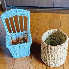 籠　かご　ラタン　小物入れ１つ200円から の画像