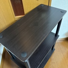 3段　ラック　ダーク木目調の画像