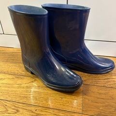長靴　ゴム長　サイズ23.5cm ネイビーブルー