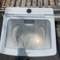 北九州市内配送無料　保証付き 値下げた 2021年製AQUA アクア Prette（プレッテ） 簡易乾燥機能付き洗濯機 8.0kg ホワイト AQW-GVX80Jの画像