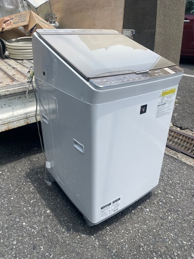 北九州市内配送無料　保証付き シャープ SHARP タテ型洗濯乾燥機 （8.0kg） ゴールド系 ES-GX8A-N