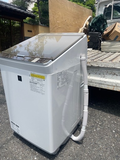 北九州市内配送無料　保証付き シャープ SHARP タテ型洗濯乾燥機 （8.0kg） ゴールド系 ES-GX8A-N