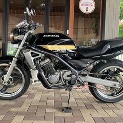 KAWASAKI バリオス　ZR250A 初期A2型　45馬力　タイガーカラーオールペイント　腰上OH ファンネル仕様　集合マフラー　前後ブレーキOHの画像