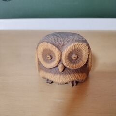 置物 ふくろう 木製