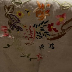 麻　刺繍　クロスの画像