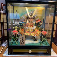 五月人形 福仙美峰作　ガラスケース付き　未開封品