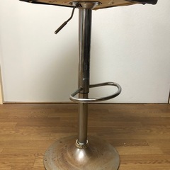 【引取り限定】タンスのゲン カウンターチェア 昇降式 回転式 足置き付 背もたれ付 ハイチェアー バーチェアー ヴィンテージ調 ブラウン 北欧 の画像