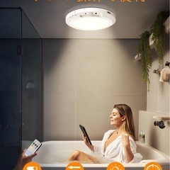 新品　LED 人感センサーライト 充電式 超薄デザイン 無段階調光 調色リモコン付き の画像