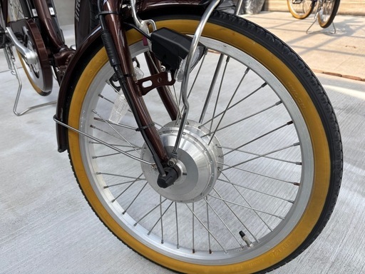 電動アシスト折りたたみ自転車(ブラウン)　美品！
