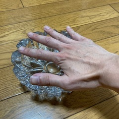 早い物勝ち　昭和レトロ　ガラス　灰皿の画像
