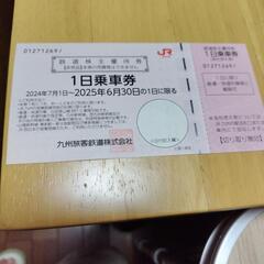 JR九州 株主優待券　1日乗車券
