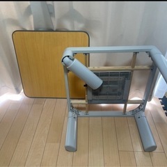 急募！5/20夜、5/21で受け渡しできる方！ 【中古品】こたつ机 こたつ布団、高さ上げ脚つけられますの画像