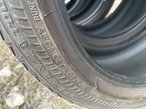 275/40RF20 245/45RF20 各2本ずつ一台分 ブリヂストンTURANZA