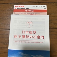 日本航空　JAL　株主優待券　株主割引券