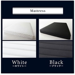 ダブルベッド　ボンネルコイル　マットレス　黒の画像