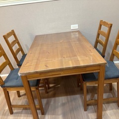 受け渡し予定]IKEA ダイニングテーブルセット椅子4脚