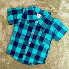 🌈新品🌈　子供服　90cm 男の子　半袖　セットアップ　ギンガムチェックの画像