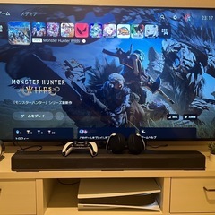 【PS5フル装備】4K120Hzテレビ＋純正ヘッドセット＋サウン...