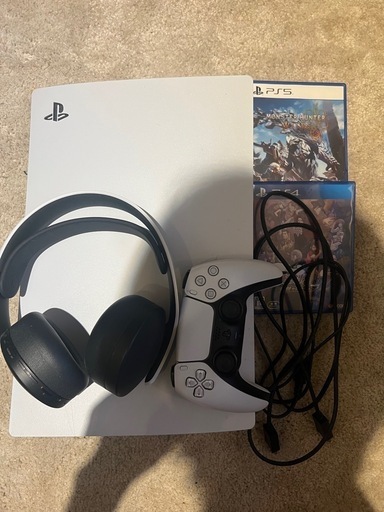 PS5 CFI-1200A ディスクドライブ搭載 ヘッドセット モンハン ソフト