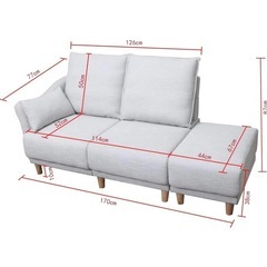 【ほぼ新品】ソファー+オットマンお譲りします！の画像