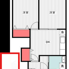 無料で入居開始可能！大東建託施工　２ＤＫ　４４．８２㎡！