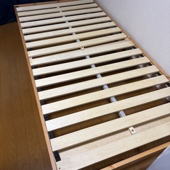 【分解済み】リコメン堂 すのこベッド シングル ヘッドレス 木製 パイン材 脚付き 北欧 シンプルの画像