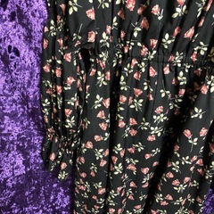 ロゼ花柄良品ワンピースＬサイズの画像