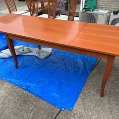 伸縮式ダイニングテーブルセット