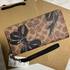 新品　COACH　長財布　りぼん