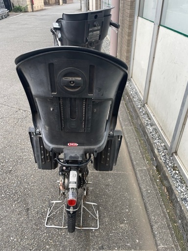 中古 最終値下げ‼️電動自転車  黒 2人乗せ 前後チャイルドシート タイヤ新品2025