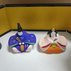 陶器の雛人形の画像