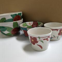 椿の花の食器