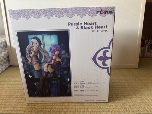 【開封済】フレア 「ネプテューヌ」シリーズ パープルハート＆ブラックハート ベビードールver. 完成品フィギュア