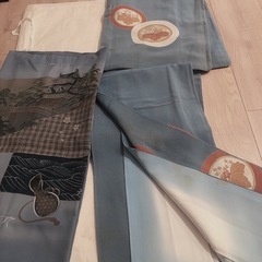 ちりめん　お着物　羽織？　未使用　しつけ糸付き