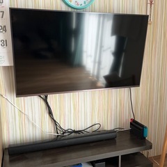55インチテレビ・サウンドバーセットチ（壁掛け金具付き）の画像
