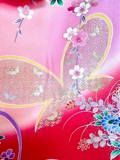 【お宮参り・七五三用】祝い着 掛け着 女児・女の子用 着物 長襦袢付 鼓