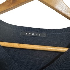 【INGNI】 ボーダー 五分袖 トップス  Lの画像