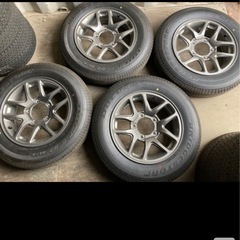 JB64ジムニー新車外し品 夏タイヤアルミセット BS 175/...