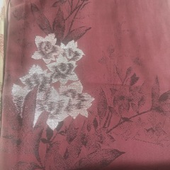 小豆色　銀糸　お着物　羽織の画像