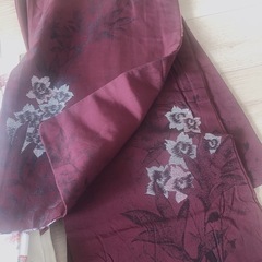 小豆色　銀糸　お着物　羽織の画像