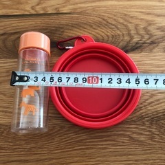 ペット折りたたみ水入れ&おやつケースの画像