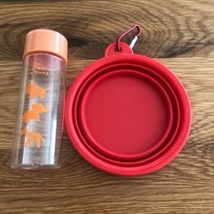 ペット折りたたみ水入れ&おやつケース