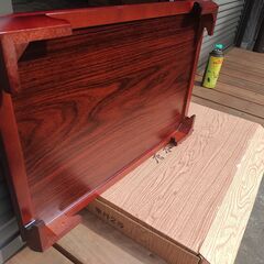 木製花台 ダークウッド 約50cm x 33cmの画像