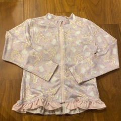 美品　女の子　水着130 ラッシュガード120 フリル　リボン　ラプンツェルの画像