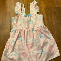 美品　女の子　水着130 ラッシュガード120 フリル　リボン　ラプンツェルの画像