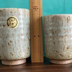 会津本郷焼　夫婦湯呑 木箱入り