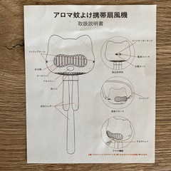 アロマ蚊よけ携帯扇風機の画像