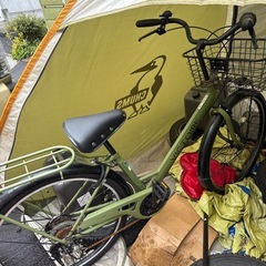 ARMY色現代的ママチャリ？半額！27.5インチ自転車　購入後1年　